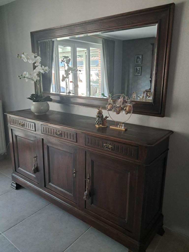 Antieke dressoir, Huis en Inrichting, Kasten | Dressoirs, Ophalen, Gebruikt, Eikenhout, Met deur(en)