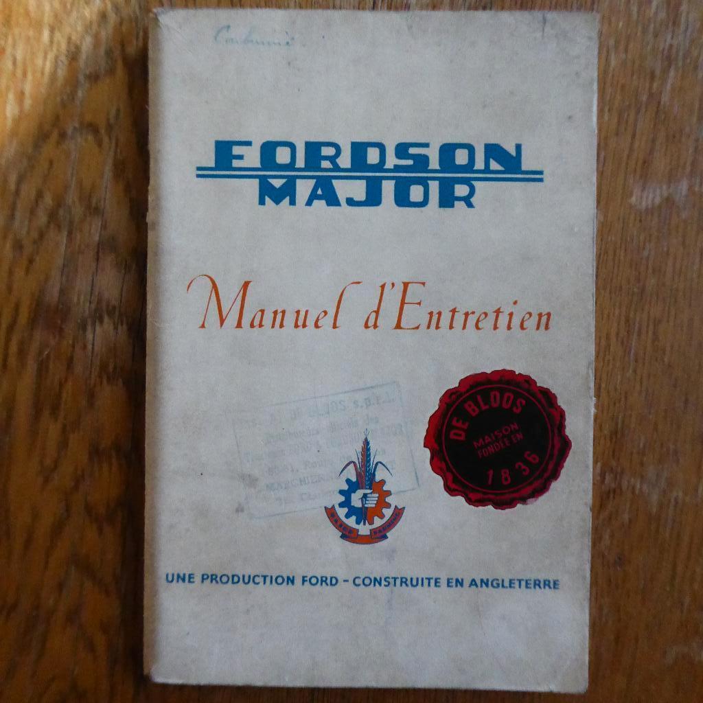 Manuel d´ entretien Fordson Major 1953, Autos : Divers, Modes d'emploi & Notices d'utilisation, Enlèvement ou Envoi