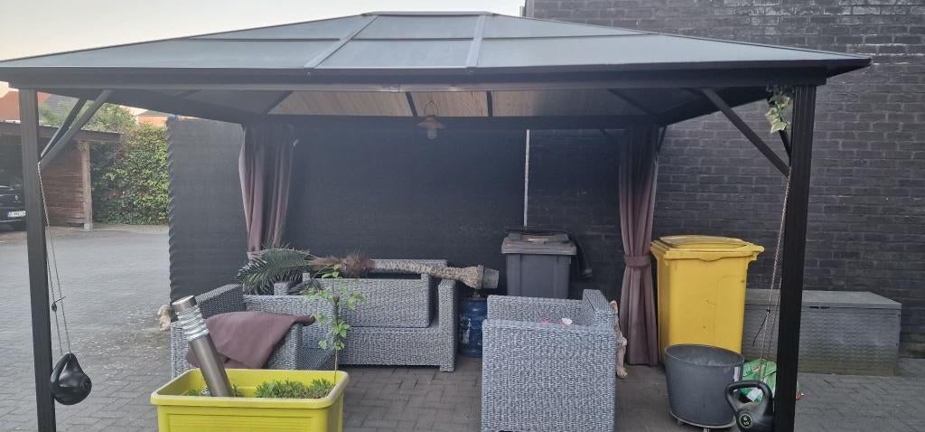 tuinpaviljoen met polycarbonaatplaten, Jardin & Terrasse, Verrières, Enlèvement, Utilisé, Pavillon de jardin