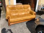 Vintage 3 zit … cognac leder, Huis en Inrichting, Ophalen, Zo goed als nieuw