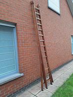 2 delige uitschuifbare houten ladder, Ophalen, Gebruikt, Ladder