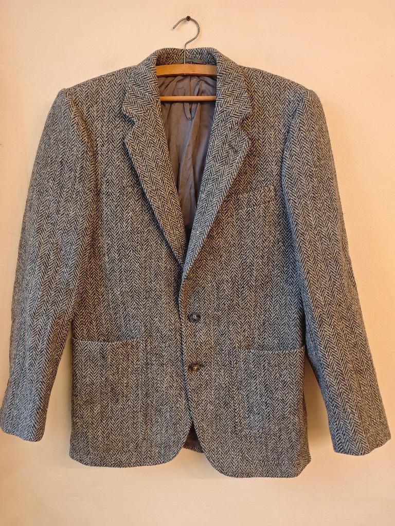 Blazer Harris Tweed, Ophalen of Verzenden, Zo goed als nieuw, Maat 46 (S) of kleiner, Grijs