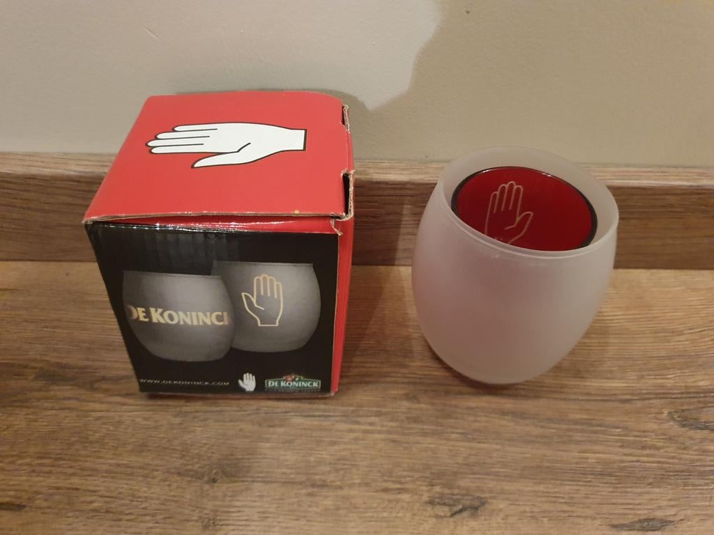 Bougeoir en verre - De Koninck -, Enlèvement ou Envoi, Comme neuf, Autres types, De Koninck