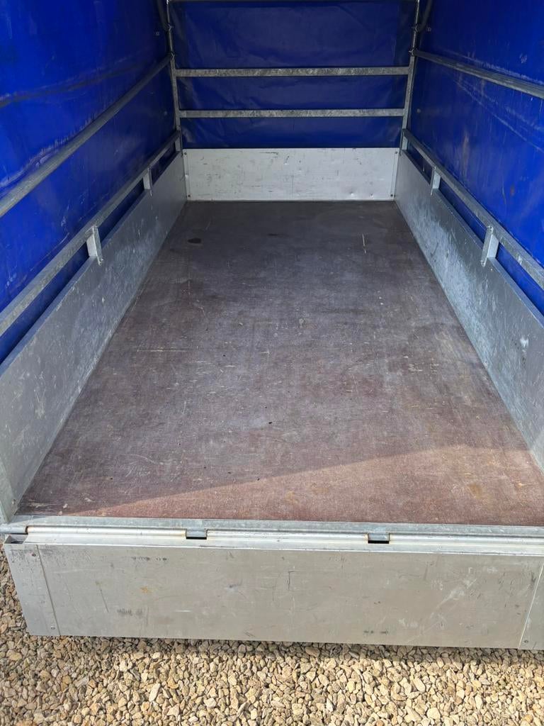 Remorque galvanisé de 750kg avec 2 essieux, Enlèvement, Comme neuf