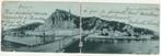 Souvenir de Dinant 1900 carte double panoramique bleue, Collections, Envoi, Affranchie, Namur