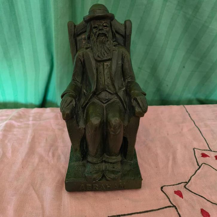 Stenen beeldje van "Abraham", Verzamelen, Beelden en Beeldjes, Gebruikt, Mens, Ophalen of Verzenden