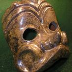 OUD GEGLAZUURD TERRACOTTA MASKER, Ophalen of Verzenden