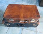 1 valise vintage  cuir + bonus 1 valise vintage carton bleu, 35 à 45 cm, Enlèvement, 60 à 70 cm, Cuir