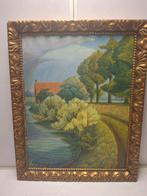 Schilderij, weg naast het water, Enlèvement