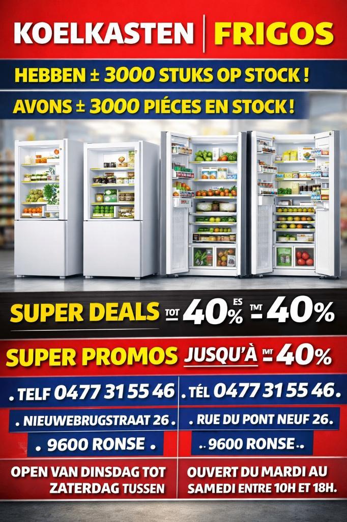 nouveau réfrigérateur jusqu'à -40 %, Electroménager, Réfrigérateurs & Frigos, Neuf, Enlèvement