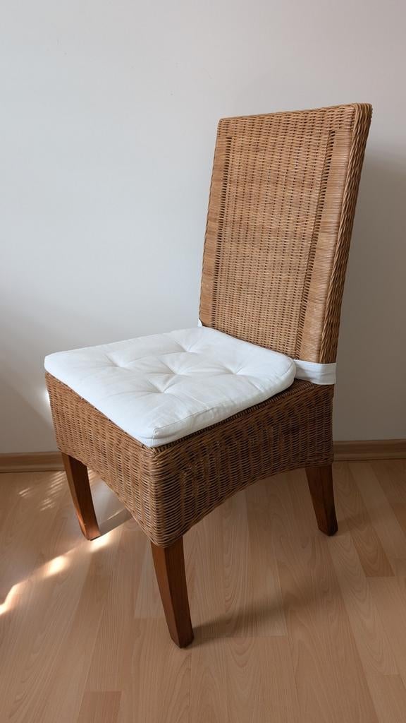 6 rieten stoelen, Huis en Inrichting, Stoelen, Ophalen