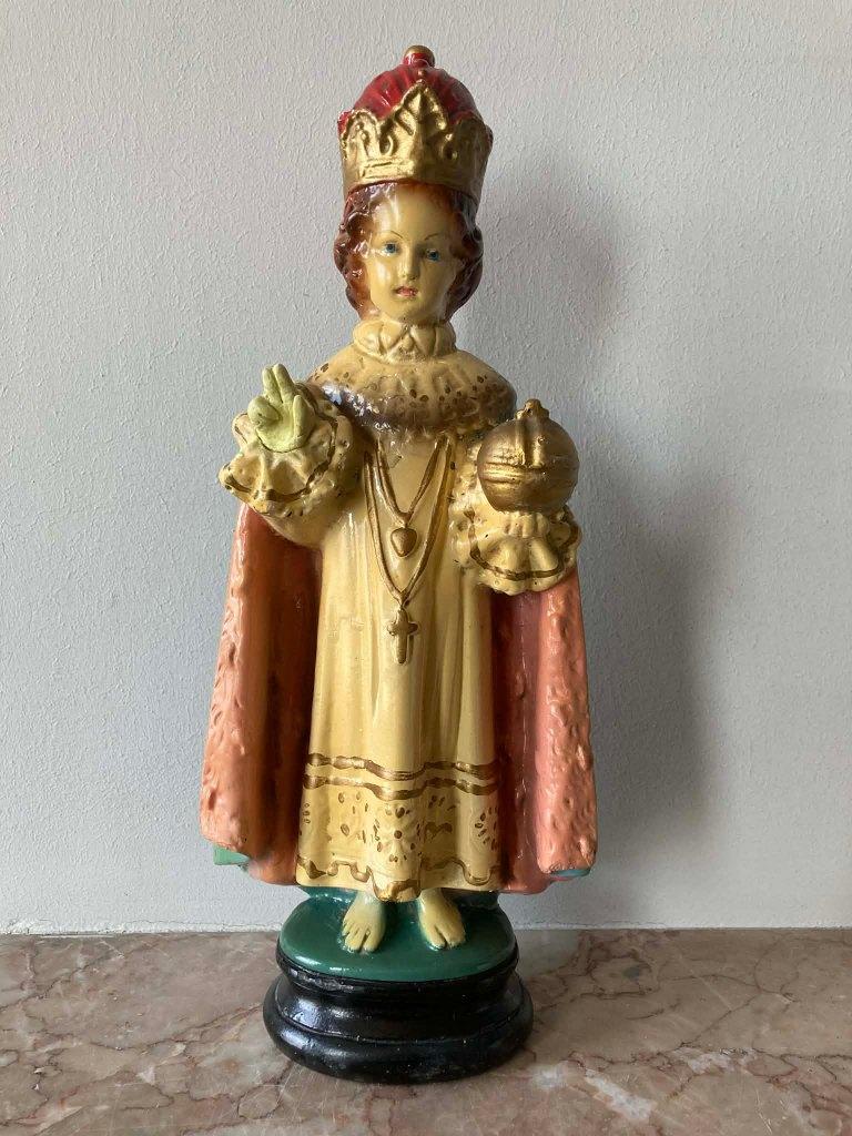 Oud groot beeld Kindje Jezus van Praag (37 cm), Ophalen of Verzenden