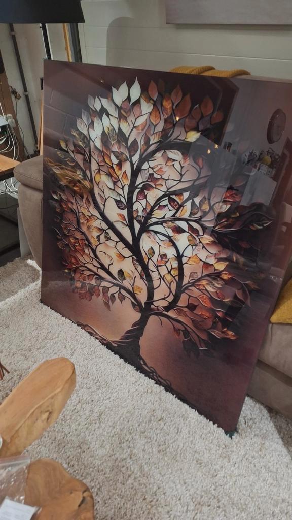 Print op glas, nieuw, 100x100cm, Antiek en Kunst, Kunst | Schilderijen | Abstract, Ophalen