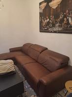 Leder hoekzetel, Huis en Inrichting, Ophalen, Gebruikt, Leer, Hoekzetel