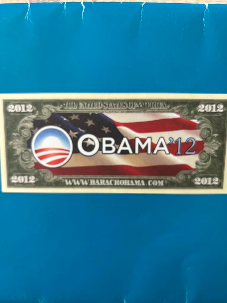Biljet souvenir Obama 2012, Ophalen, Zo goed als nieuw