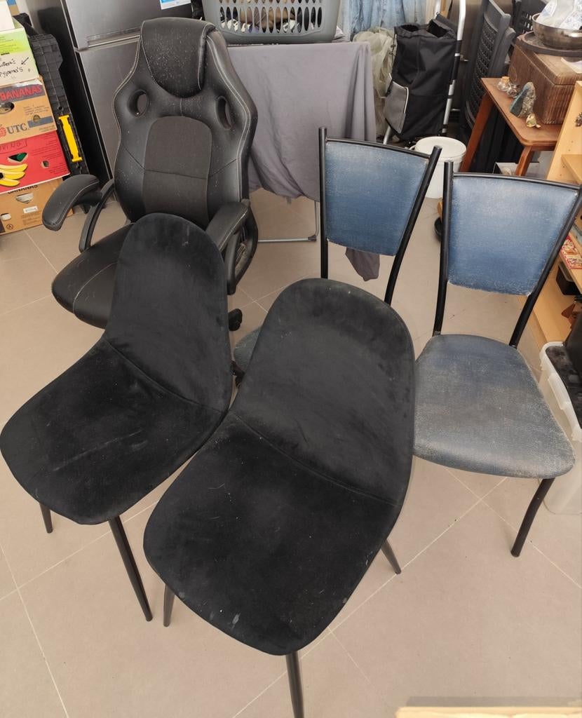 Fauteuil relax et 4 chaises disponibles gratuitement, Enlèvement