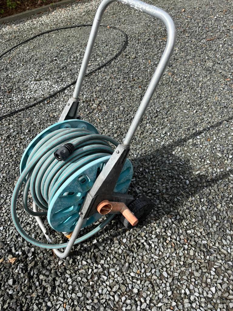 Tuinhaspel 20 meter, Ophalen, Zo goed als nieuw, Tuinslang