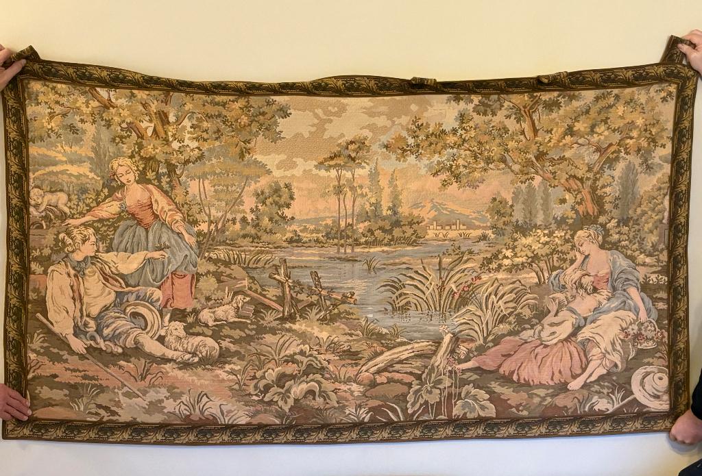 Prachtig Frans wandtapijt in Gobelin-stijl, Antiek en Kunst, Antiek | Tapijten, Tafelkleden en Textiel, Ophalen