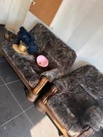 2+1+1 zetels van jaren 2000 van echte eikenhout, Huis en Inrichting, Ophalen, Zo goed als nieuw