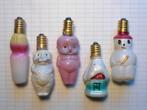 5 Oude vintage kerstlampjes., Ophalen, Gebruikt
