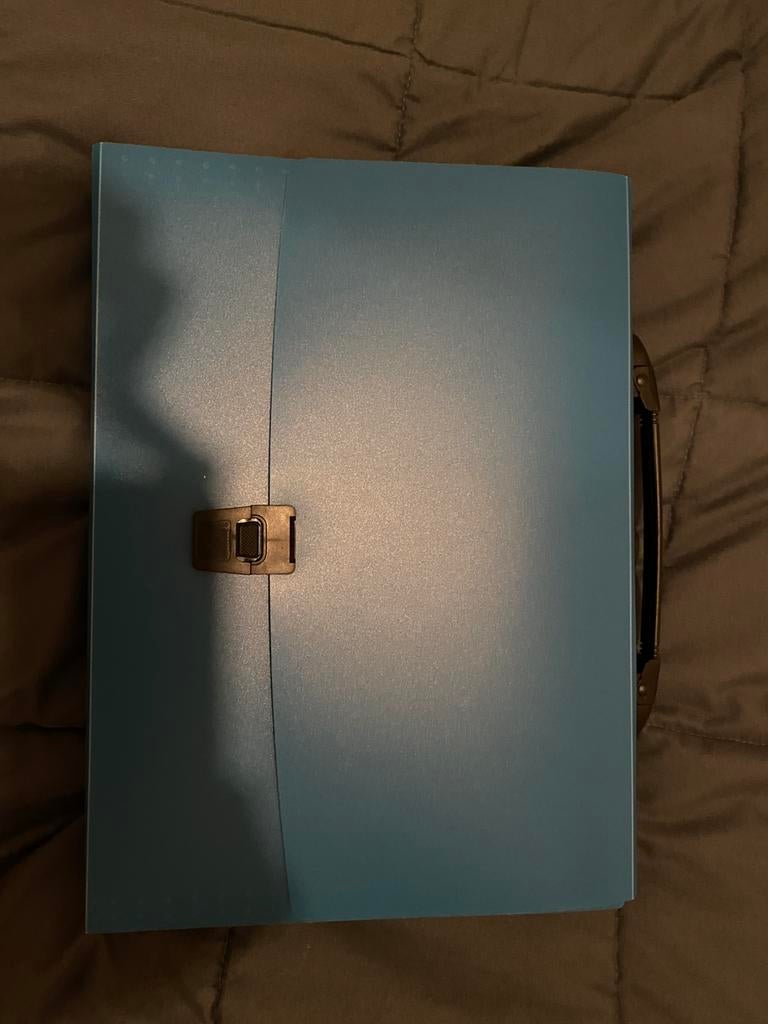 Porte-documents bleu avec poignée - archive A4 dépliable, Enlèvement, Comme neuf