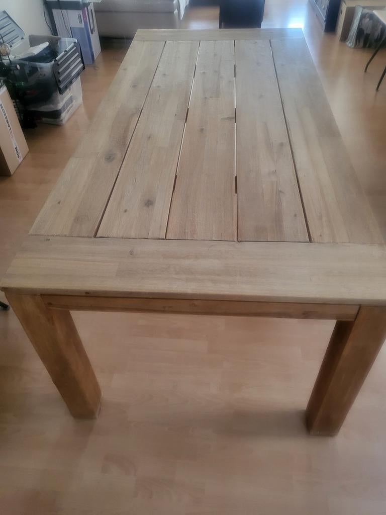 Tuintafel 2,10m x1.00m dikte 3cm spotprijs 130€, Enlèvement