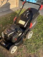 Grasmaaier 42cm op benzine GEEN zelftrekker., Tuin en Terras, Grasmaaiers, Ophalen, Cirkelmaaier, Gebruikt, Opvangbak