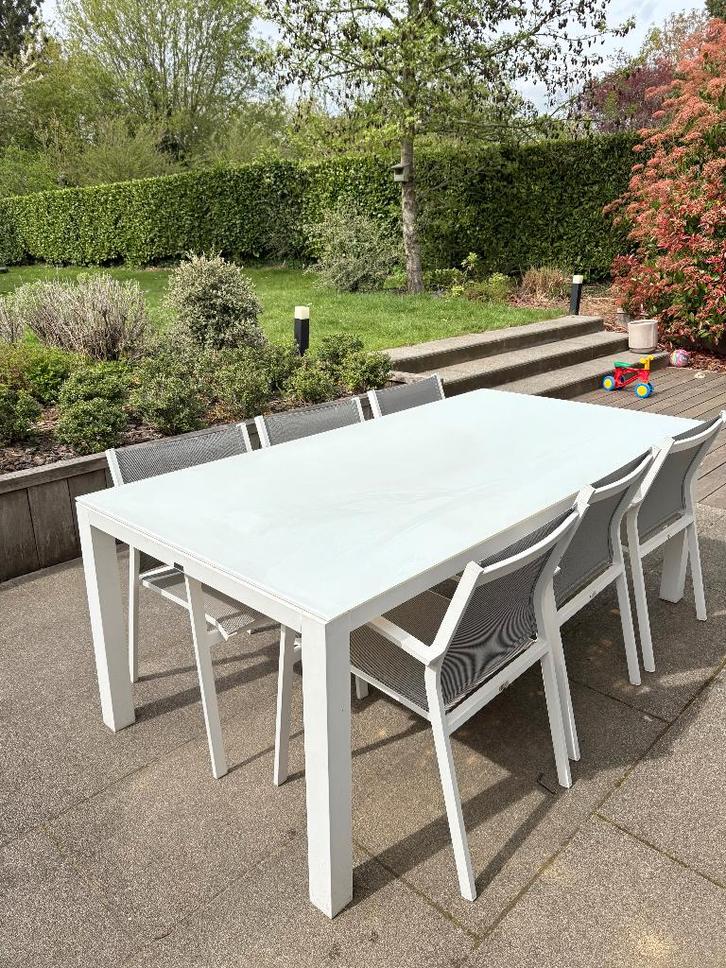 Table de jardin, Jardin & Terrasse, Tables de jardin, Comme neuf, Rectangulaire, Aluminium, Enlèvement