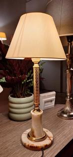 Lampe de table vintage avec base en onyx et laiton, années 1, Enlèvement