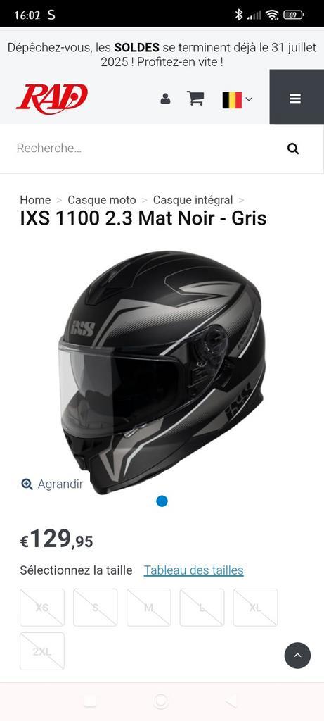 Casque de moto IXS taille S, Motos, Vêtements | Casques de moto, Casque intégral, S, Enlèvement