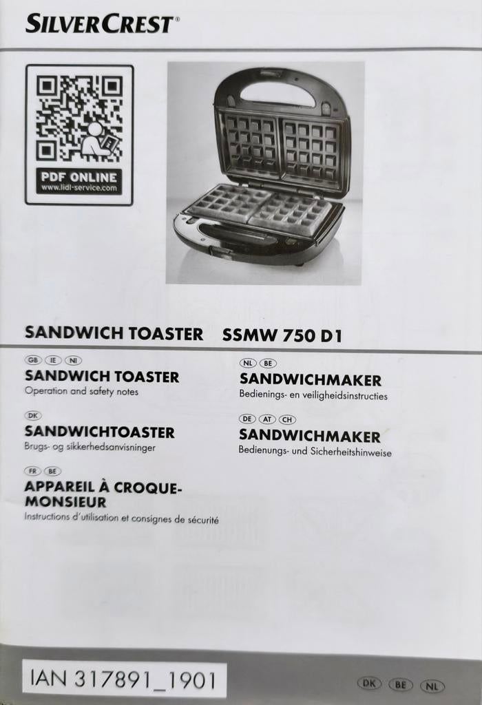 Silvercrest Sandwichmaker, Antiek en Kunst, Antiek | Keukengerei, Ophalen