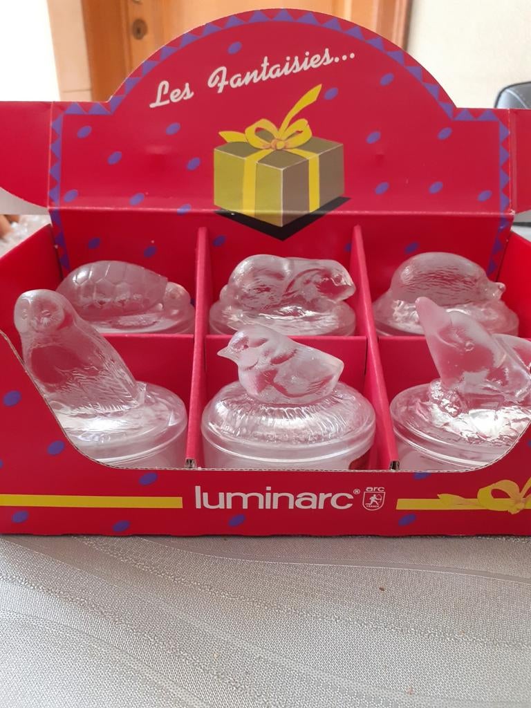 Glazen juwelendoosjes Luminarc, Ophalen