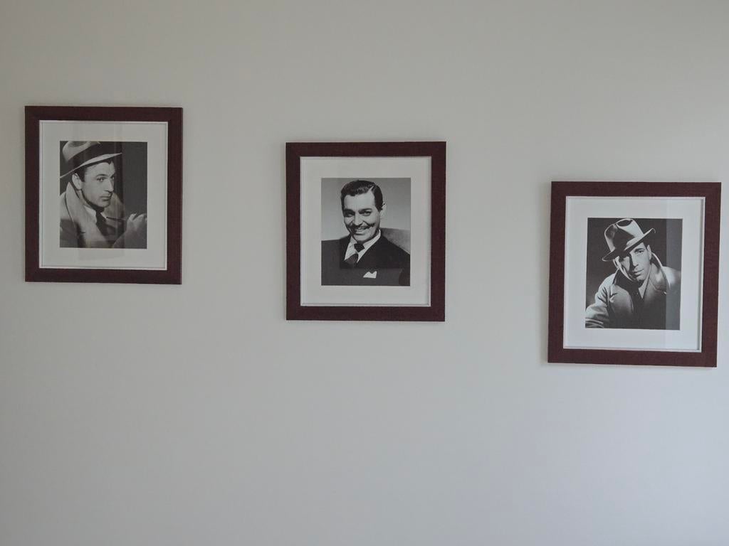 Drie retro vintage kaders van oude film acteurs anno 50 / 60, Ophalen of Verzenden