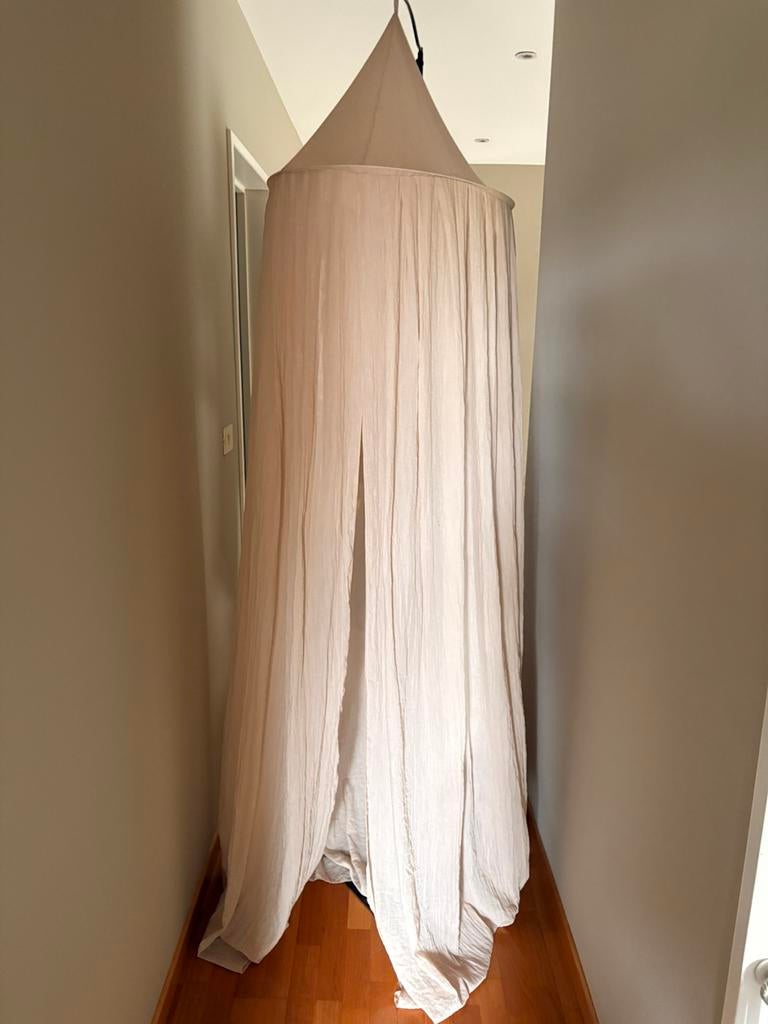 Klamboe Jollein beige met zwarte piekstok, Ophalen, Zo goed als nieuw