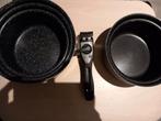 SALE : Kookpotten met afneembaar handvat (zonder deksels), Ophalen of Verzenden, Nieuw, Pannenset