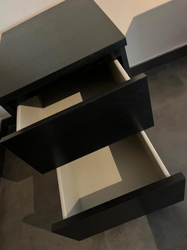 Bureau met ladeblok te koop – goede staat (zwart), Maison & Meubles, Bureaux, Comme neuf, Bureau, Enlèvement