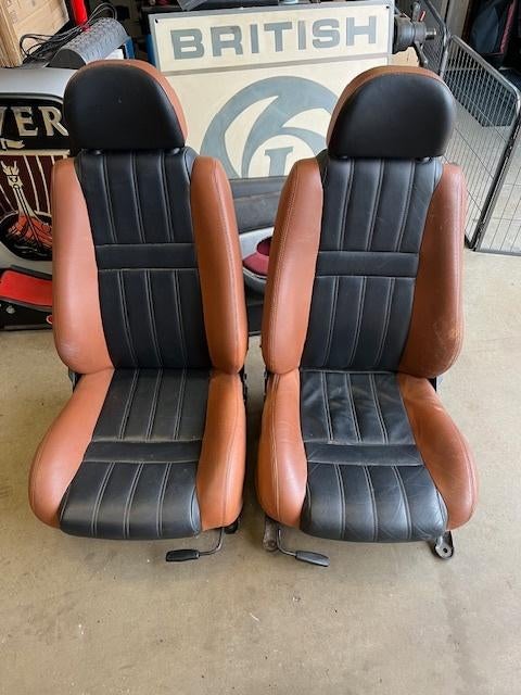 Ensemble de sièges MG TF MGF en cuir noir et marron/cognac, Autos : Pièces & Accessoires, Habitacle & Garnissage, MG, Utilisé