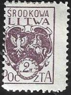 1 Postzegel Centraal Litouwen 1919 Heraldiek, Enlèvement ou Envoi, Autres pays, Non oblitéré