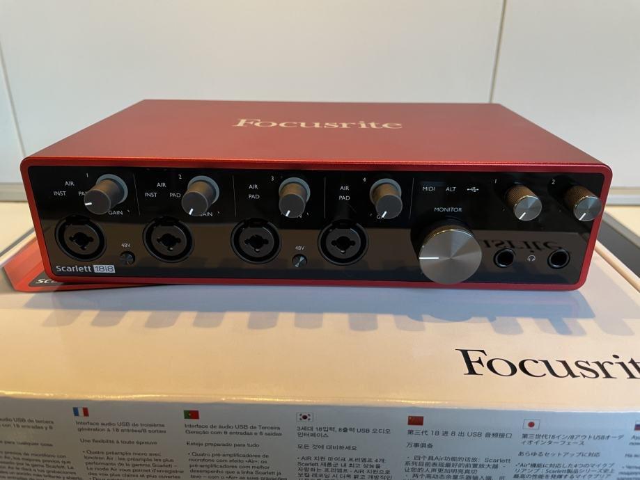 Focusrite scarlett 18i8 (3rd gen), Muziek en Instrumenten, Soundmodules, Ophalen of Verzenden, Gebruikt, Overige merken