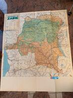 Grote oude kaart République de Zaïre, Boeken, Atlassen en Landkaarten, Ophalen of Verzenden, Zo goed als nieuw