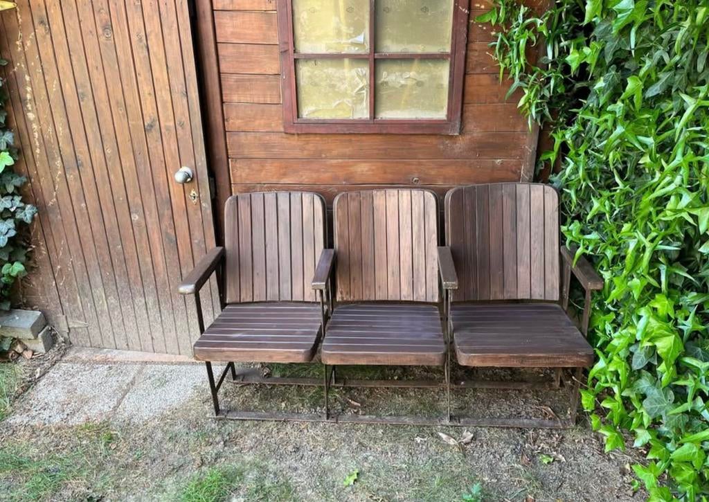 Bac de cinema vintage, Jardin & Terrasse, Bancs de jardin, Comme neuf, Enlèvement