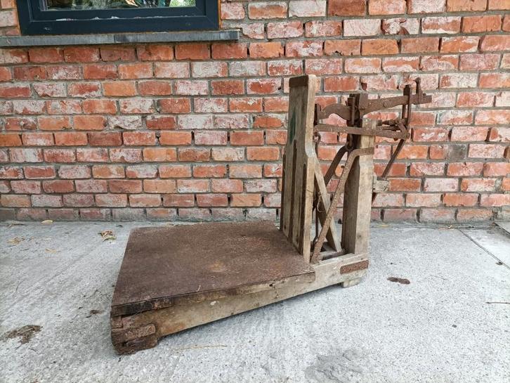 Authentieke boeren weegschaal, Antiek en Kunst, Curiosa en Brocante, Ophalen