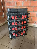 Milwaukee packout boxen en rolwagen, Enlèvement, Comme neuf