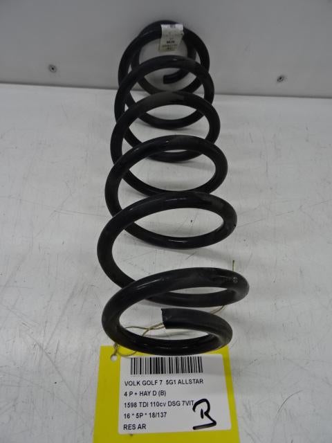 RESSORT DE SUSPENSION ARRIERE Golf VII (AUA) (5Q051121), Utilisé, Volkswagen