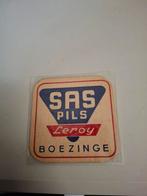 Oud bierviltje sas boezinge leroy, Verzamelen, Biermerken, Ophalen of Verzenden