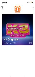 K3 Originals tickets, Tickets en Kaartjes, Twee personen, April