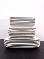 Set vierkante witte borden – zeer goede staat, Ophalen, Overige materialen, Zo goed als nieuw, Bord(en)