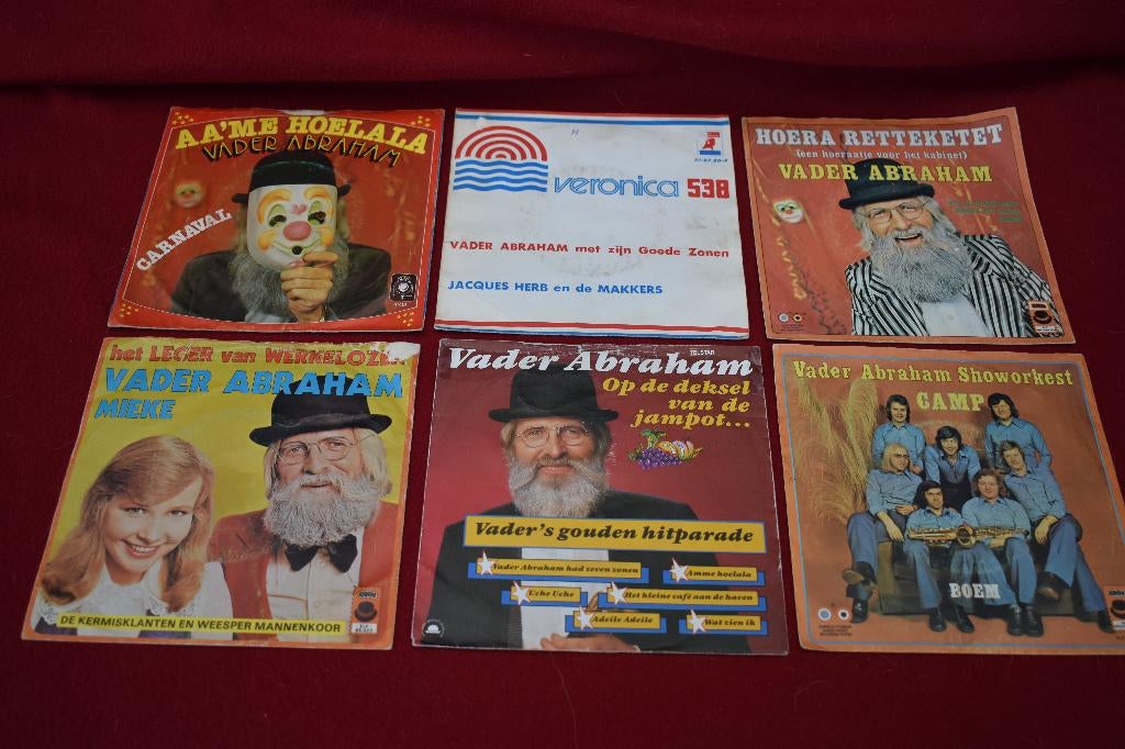 45t's uit de carriere van Vader ABRAHAM & co, Enlèvement ou Envoi, 1970 - 1979, Comme neuf, Chanson réaliste ou Smartlap