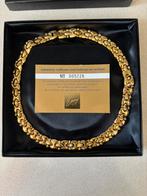 Vergulde design ketting - Emmy Wieleman  met certificaat, Handtassen en Accessoires, Ophalen, Zo goed als nieuw