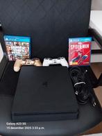 Playstation 4 slim, Enlèvement, 1 TB, Avec jeux, Avec 2 manettes